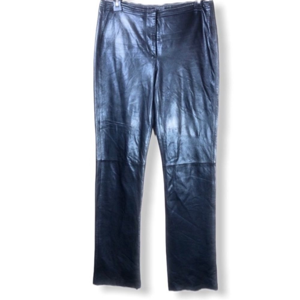 Vintage Anne Klein 2 Black Leather Pants‎